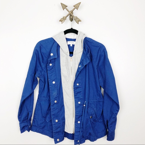 Charlotte Russe Jackets & Blazers - 3/$20✨ Blue Hoodie Jacket Sz Small